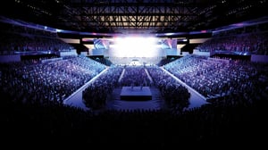 Rendering of Reno Arena View of Concert Setup.